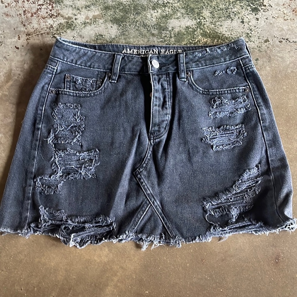 American Eagle Distressed Mini Skirt